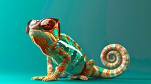 カラフルな芸術的なカメレオ? 無料画像 - Public Domain Pictures