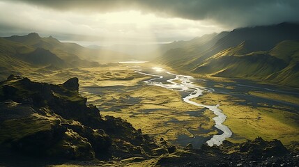 Wall Mural -  photograph featuring a beautiful, mesmerizing and unique landscape 