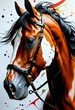 Horse, abstraction. Digital art. Interior decoration, images to print for wall decoration