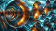 Stack of metal pipes with a reflective surface.