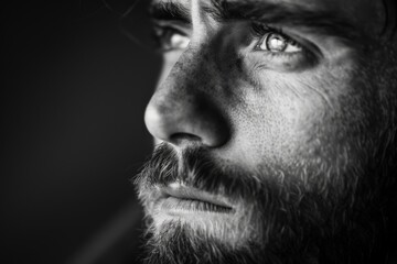 Aufkleber - Monochromatic image focusing on a smooth gradient from black to gray, featuring detailed textured edges