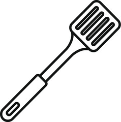 Poster - Cooking tool spatula icon outline vector. Rustic element. Kitchenware tool