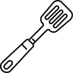 Poster - Traditional spatula icon outline vector. Cooking tool. Domestic utensils