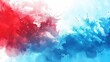 Abstract paint water. Color mist. Magic spell mystery. Blue red colors, contrast vapor floating splash cloud texture background banner illustration