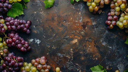 Canvas Print - Grapes on table