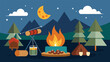 Serving campthemed treats such as smores trail mix and hot dogs cooked over an open fire to help reminisce the delicious campfire meals enjoyed