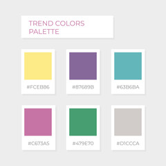 Wall Mural - Cozy boho palette. Trendy pallete of color. Cozy color pallete. Swatch summer candy shade tone with hex code. Nft pastel colors. Super trendy color