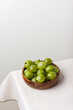 Gooseberry in a wooden bowl