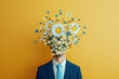 © Clemency - Unique portrait of a man with a flowers for a head