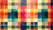 © vadymstock - Vivid and vibrant checked pattern with an array of colorful squares, creating a dynamic and eye-catching design.