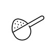 Salt spoon outline icons, minimalist vector illustration ,simple transparent graphic element .Isolated on white background