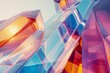 Abstract Colorful Crystal Glass Geometric Formation