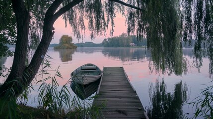 Canvas Print - Boat on the lake