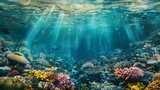 Fototapeta Do akwarium - Coral reef in the sea