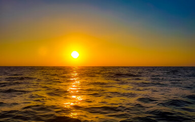 Wall Mural - Maldives tropical paradise island golden sunset view from Rasdhoo.