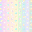 Pastel Easter eggs and flowers pattern.