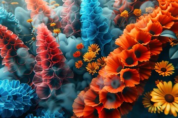 Wall Mural - floral background