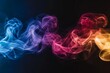 © furyon - ethereal abstract smoke swirls isolated on black background colorful cloud