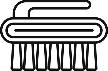 Wall Mural - Cleaning handle brush icon outline vector. Domestic service. Plastic tool