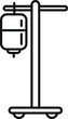 Drip package icon outline vector. Medical care. Medicine fluid infusion