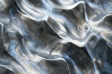 wavy metal titanium sculpture background