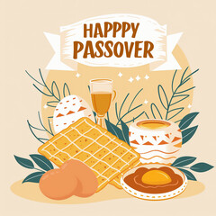 Passover holiday concept with envelope