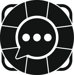 Sticker - Help chat support icon simple vector. Professional tech. Modern mobile