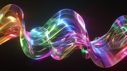 Sticker - Abstract magic colourful wave wallpaper.