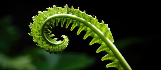 Canvas Print - Close-up of spiraled fern leaf