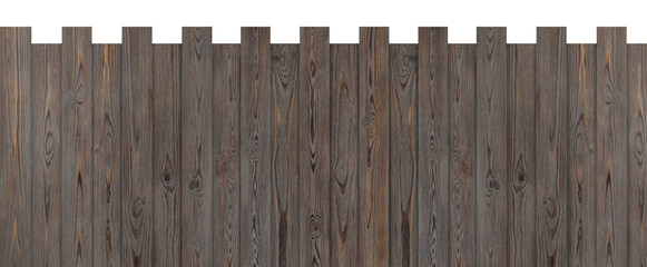 Canvas Print - Fence made of wooden planks isolated on white