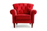 Fototapeta  - Bold Red Club Chair: Elevate Your Space with Vibrant Elegance