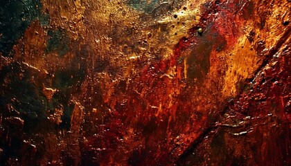 Canvas Print - sheet metal painted a copper color background or texture