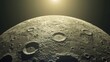 Planet: A detailed 3D model of the Moon, featuring its cratered surface and dusty terrain