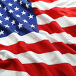 Closeup shot of the waving flag of the united state