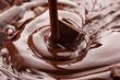 Delve into the seductive depths of liquid chocolate, its glossy sheen inviting you to experience a world of sinful pleasures