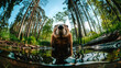  Marmotte curieuse prise en photo par un piège photographique