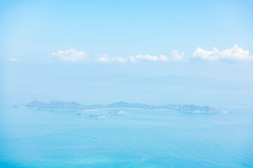 Mountain and sea scenery of Dayanding in Yangmeikeng, Dapeng Peninsula, Shenzhen, China