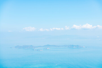 Mountain and sea scenery of Dayanding in Yangmeikeng, Dapeng Peninsula, Shenzhen, China