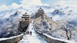 b'The Great Wall of China in Winter'