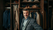 © Elena - Dapper gentleman in a stylish wardrobe with a confident smile