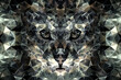 Ein abstraktes Muster, das ein erkennbares Tierportrait offenbart