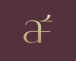 AF letter logo icon design. Classic style luxury initials monogram.