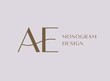 AE letter logo icon design. Classic style luxury initials monogram.