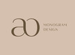 AO letter logo icon design. Classic style luxury initials monogram.