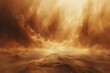 Dramatic digital art of a sand storm in the desert, depicting the harsh and hazardous weather conditions in an arid environment.
