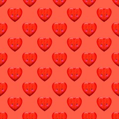 Wall Mural - seamless pattern with hearts