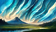 Blue sky illustration created by nature; abstract background; digital artwork