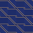 Navy geometric seamless pattern with lines. Abstract background