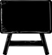 A clear, bold illustration of a blackboard on a stand, a universal symbol for education, teaching, and classroom learning environments.