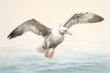 Albatross seagull drawing animal.